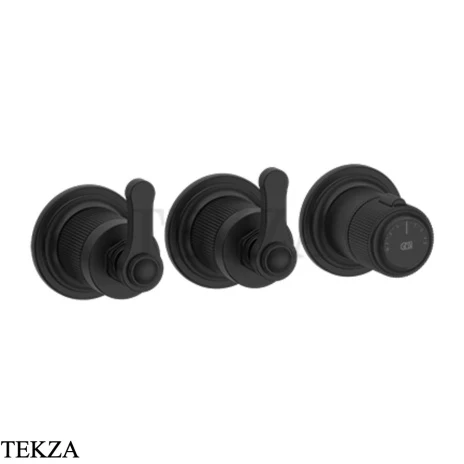 Gessi VENTI20 Термостат для душа, 2 потока, внешняя часть 65334-299, Black XL