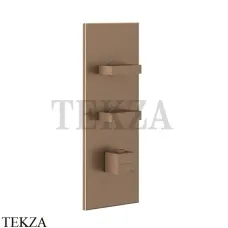 Gessi Rettangolo Wellness Термостат 2 выхода, внешняя часть 43024-708, Copper Brushed