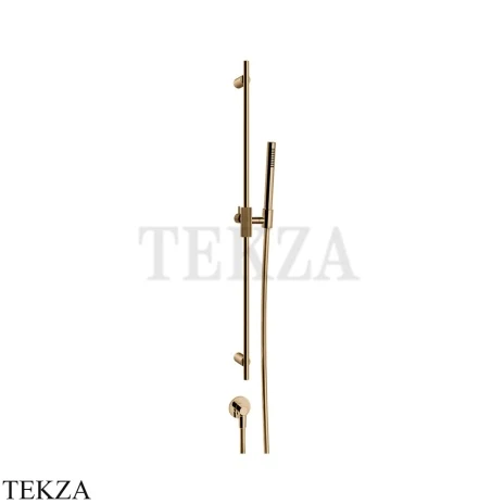 Gessi INGRANAGGIO Штанга в комплекте с душевой лейкой и выводом 63582-735, Warm Bronze PVD