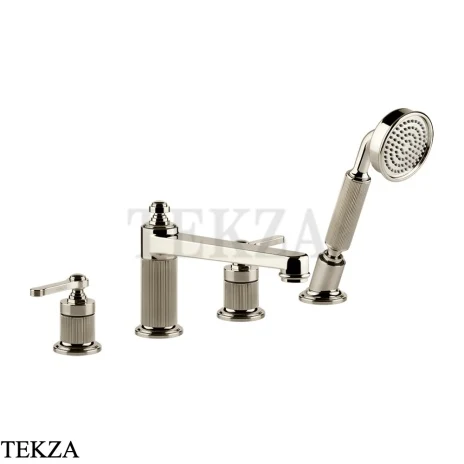 Gessi VENTI20 Смеситель на борт ванны, с гарнитуром 65045-720, Nickel PVD