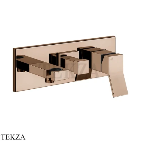Gessi RETTANGOLO K Смеситель для душа (1 верх.душ/2 руч.душ), внешняя часть 53141-030, Copper PVD