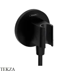Hansgrohe FixFit S Шланговое подсоединение с держателем 26888670, черный матовый