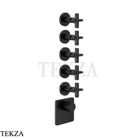 Gessi INCISO WELLNESS Термостат 5 выходов, внешняя часть 58350-187, Aged Bronze