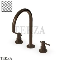 Zucchetti Helm Diagonal Смеситель для раковины, без донного клапана ZHL516.XP21G3, brushed chocolate PVD