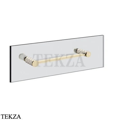 Gessi Pelle Tresse Полотенцедержатель для крепления на стекло, 30 см 78711-434, Crème/ Brass PVD