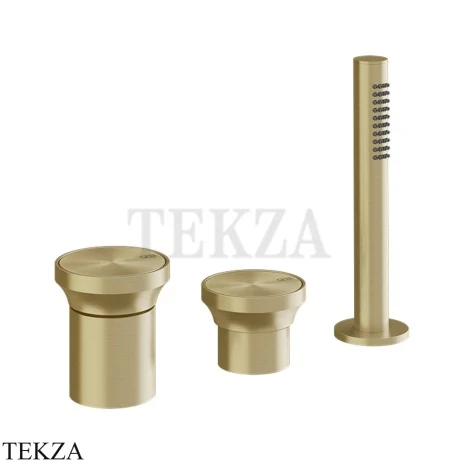 Gessi Origini ACCENT Смеситель для ванны с гарнитуром, без излива 66043-727, Brushed Brass