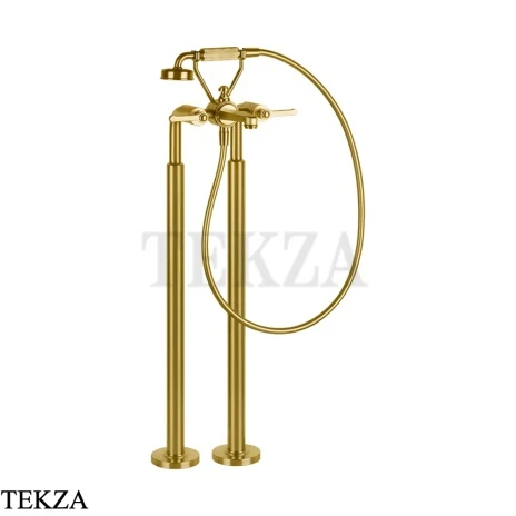 Gessi VENTI20 Смеситель для ванны напольный с гарнитуром 65128-716, Gold Br. PVD