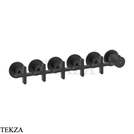 Gessi INCISO SHOWER Термостатический смеситель, 5 потоков, внешняя часть 58440-299, Black XL