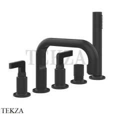 Gessi INCISO Смеситель на борт ванны с изливом, гарнитуром 58040-299, Black XL