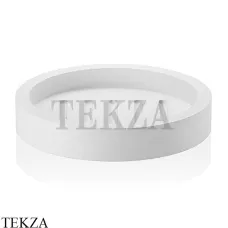 Decor Walther Stone White SA Настольная мыльница без вкладыша со стоком 0973450, белый матовый-хром глянец