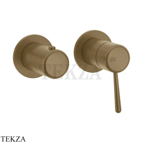 Gessi Goccia Смеситель для душа, 2 потока, внешняя часть 33077-791, Deep Bronze Br. PVD