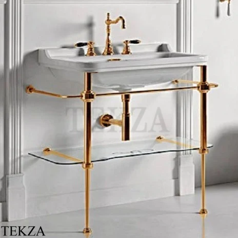 Kerasan Waldorf Консоль напольная с раковиной на 1 отв., 4141K1bi/cr*1, золото