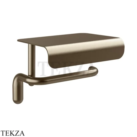 Gessi Goccia Бумагодержатель с крышкой-полкой 38049-761, Coffee Bronze Br. PVD