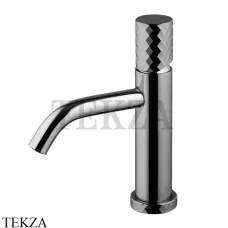 FIMA Carlo Frattini Spillo TECH X Смеситель для раковины, с донным клапаном F3031TXSXCN, Black chrome