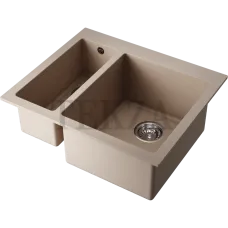 Omoikiri Bosen 59-2 Кухонная мойка Tetogranit две чаши 4993151 бежевый