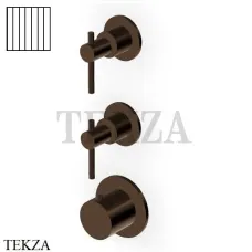 Zucchetti Helm Vertical Термостат для душа на 2 потока, внешняя часть ZHL802.XP21G2, brushed chocolate PVD