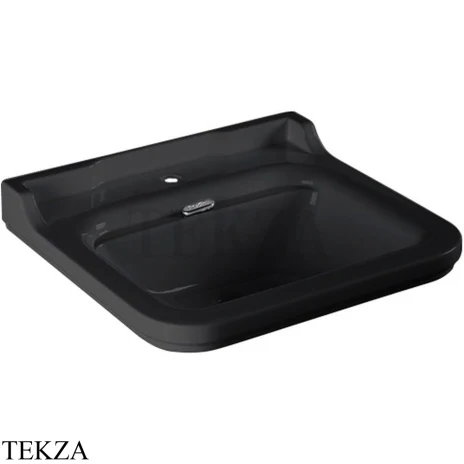 Kerasan Waldorf Раковина подвесная, 1 отв., керамическая, 4140K4 nero/cr *1, чёрный глянец-хром