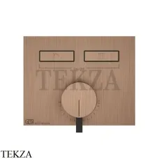 Gessi HI-FI Однорычажный смеситель, на 2 потока, внешняя часть 63079-708, Copper Brushed Gessi HI-FI Однорычажный смеситель, на 2 потока, внешняя часть 63079-708, Copper Brushed