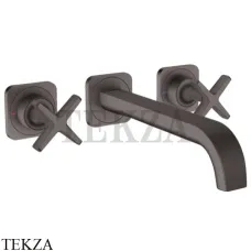 Axor Citterio E Смеситель для раковины на 3 отверстия, внешняя часть 36107340, Brushed Black Chrome