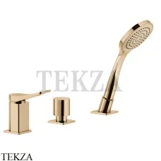 Gessi RILIEVO Смеситель для ванны с гарнитуром, без излива 59043-735, Warm Bronze PVD