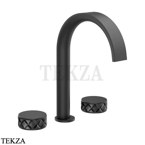 Gessi Pelle Tresse Смеситель для раковины на 3 отв., без гарнитура 78213-438, Nero/ Matte Black