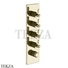 Gessi VENTI20 Термостат для душа, 4 потока, внешняя часть 65208-710, Brass PVD
