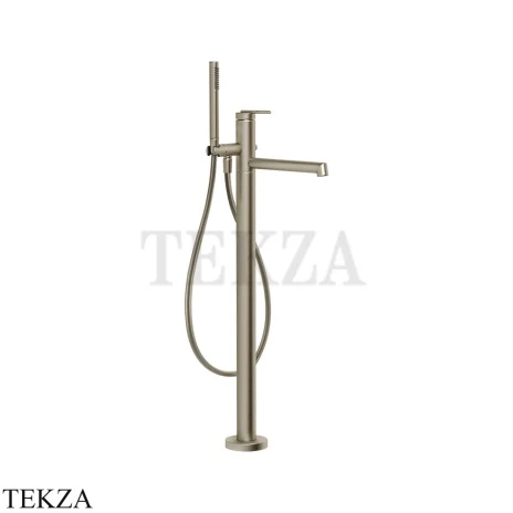 Gessi INGRANAGGIO Смеситель для ванны напольный, с гарнитуром 63528-149, Finox Brushed Nickel