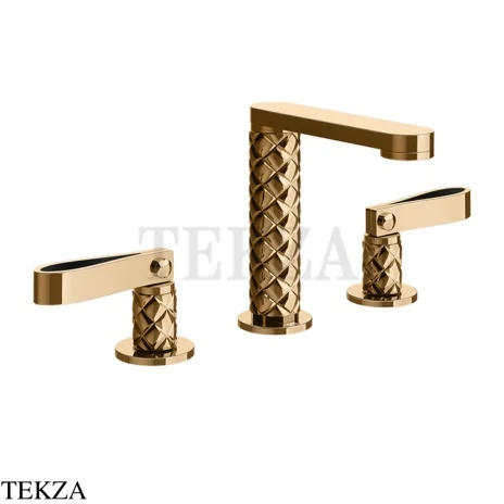 Gessi Pelle Laccetto Смеситель для раковины на 3 отв., без гарнитура, 78314-735, Warm Bronze PVD