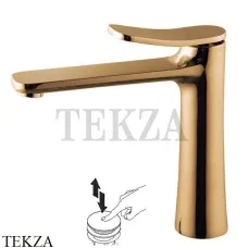 FIMA Carlo Frattini FLO Смеситель для раковины с донным клапаном, F3801LZS, Brushed Amber Bronze