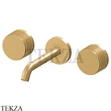 Gattoni MD Смеситель для раковины на 3 отверстия, San Giulio, комплект MD160/23SG, Gold Satin