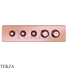 Gessi VENTI20 Термостатический смеситель на 3 потока с кнопками, внешняя часть 65224-030, Copper глянец Gessi VENTI20 Термостатический смеситель на 3 потока с кнопками, внешняя часть 65224-030, Copper глянец