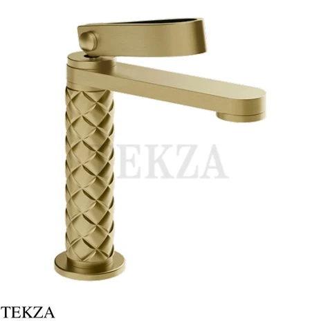 Gessi Pelle Laccetto Смеситель для раковины, с донным клапаном, 78351-727, Brass Br. PVD