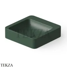 Dea Design Washbasins Раковина настольная 41х41 Solid Surface DD9011 410 11, Dark Green №11