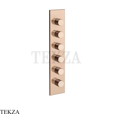 Gessi Incastri Термостат для душа 5 потоков, внешняя часть 75320-030, медь глянец