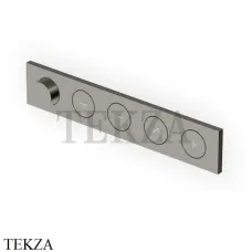 Zucchetti Hoop Термостат для душа на 4 потока, внешняя часть ZHO784.C51, brushed metal black