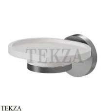 Newform X-Steel 316 Мыльница подвесная с держателем, композит 73200X.59.064, PVD Brushed gun metal