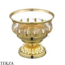 Migliore LUXOR Мыльница настольная, хрусталь 26212, золото глянец