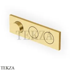 Zucchetti Hoop Термостат для душа на 2 потока, внешняя часть ZHO782.P41, brushed gold PVD