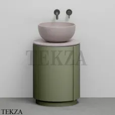 CIELO Arcadia Tiberino Тумба TIMOPC с раковиной Cipria, слив в стену, Agave