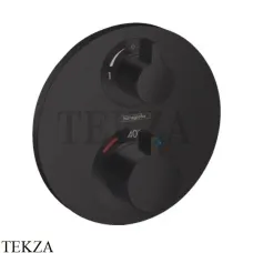 Hansgrohe Ecostat S Термостат, 2 выхода, внешняя часть 15758670, черный матовый