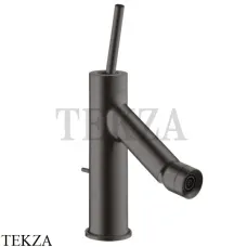 Axor Starck Смеситель для биде с тонкой рукояткой, с донным клапаном 10211340, Brushed Black Chrome