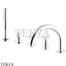 FIMA Carlo Frattini Maxima Смеситель на борт ванны с гарнитуром, F5314BS, белый матовый