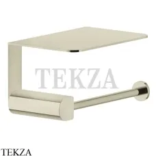 Gessi RILIEVO Держатель для туалетной бумаги с крышкой-полкой 59449-720, Nickel PVD