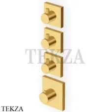 Zucchetti PAN Термостат для душа, 3 выхода, внешняя часть ZP8661.C41, brushed gold Zucchetti PAN Термостат для душа, 3 выхода, внешняя часть ZP8661.C41, brushed gold