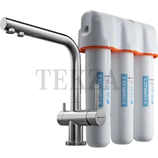 Omoikiri Nagano + Pure drop Lite Комплект смеситель+фильтр 4011.8028 BN нержавеющая сталь