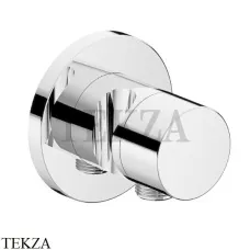 Keuco IXMO Pure Вентиль переключатель, 3 потока, с выводом шланга и держателем, круг, внешняя часть 59548170201, алюминий finish