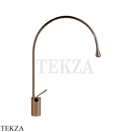Gessi Goccia Смеситель для раковины высокий, без сливного гарнитура 33606-030, Copper PVD
