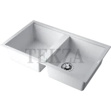 Omoikiri Kitagawa 86-2 Кухонная мойка Artceramic две чаши 4993806 белый