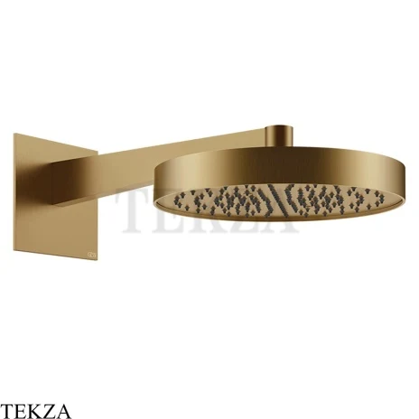 Gessi Incastri Верхняя лейка D30 с кронштейном из стены 63068-726, бронза Brushed
