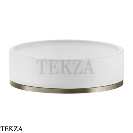 Gessi INCISO accessories Мыльница настольная, белый 58525-149, Finox Brushed Nickel